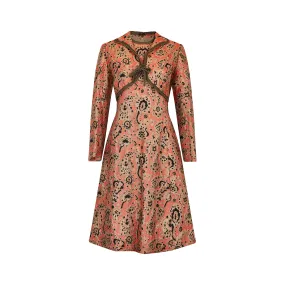 1960s Maria Moutet Paisley Lame Dress Suit