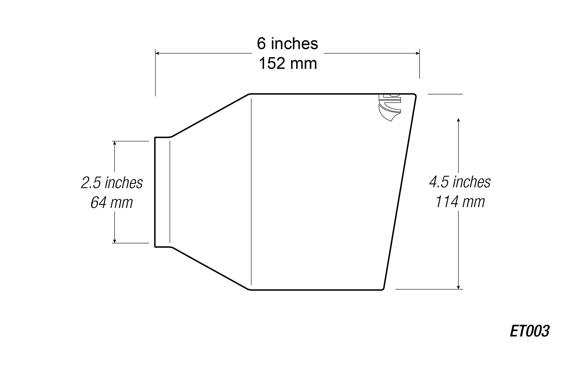4.5" Universal Exhaust Tip ET003 (Burnt/Polish)