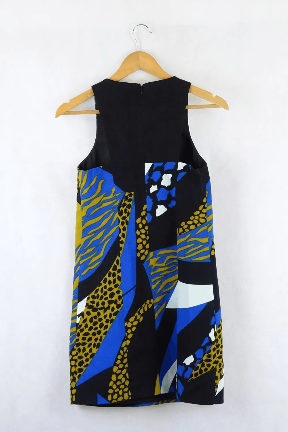 4C Abstract Dress Blue And Orange 0 (Au 8)