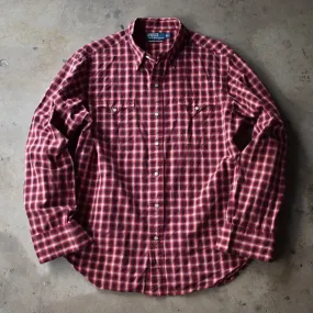 90's　Polo Ralph Lauren/ポロ ラルフ ローレン “CLASSIC WESTERN” チェック ウエスタンシャツ　230519