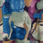 Abstract Print Knee Length Shift Dress