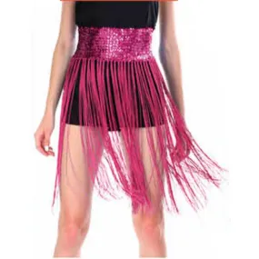Adult Sequin Belt with Fringe - Pink