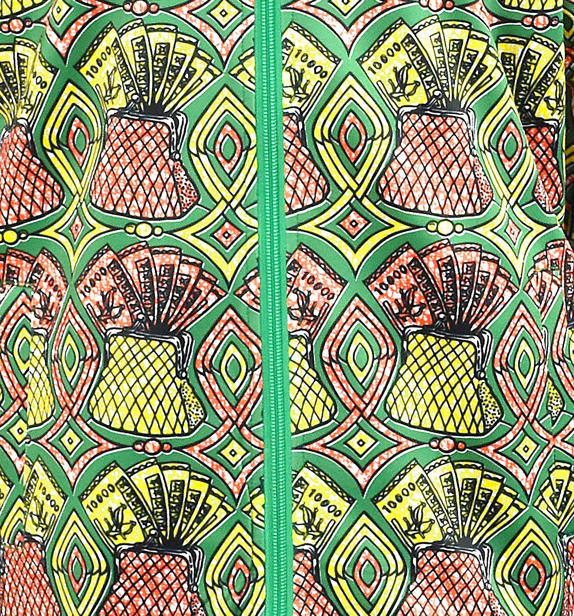 African Print Track Jacket-Dollar / BTJ1