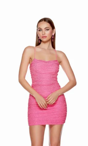 Alyce Paris Ruched Strappy Back HoCo Dress 4733