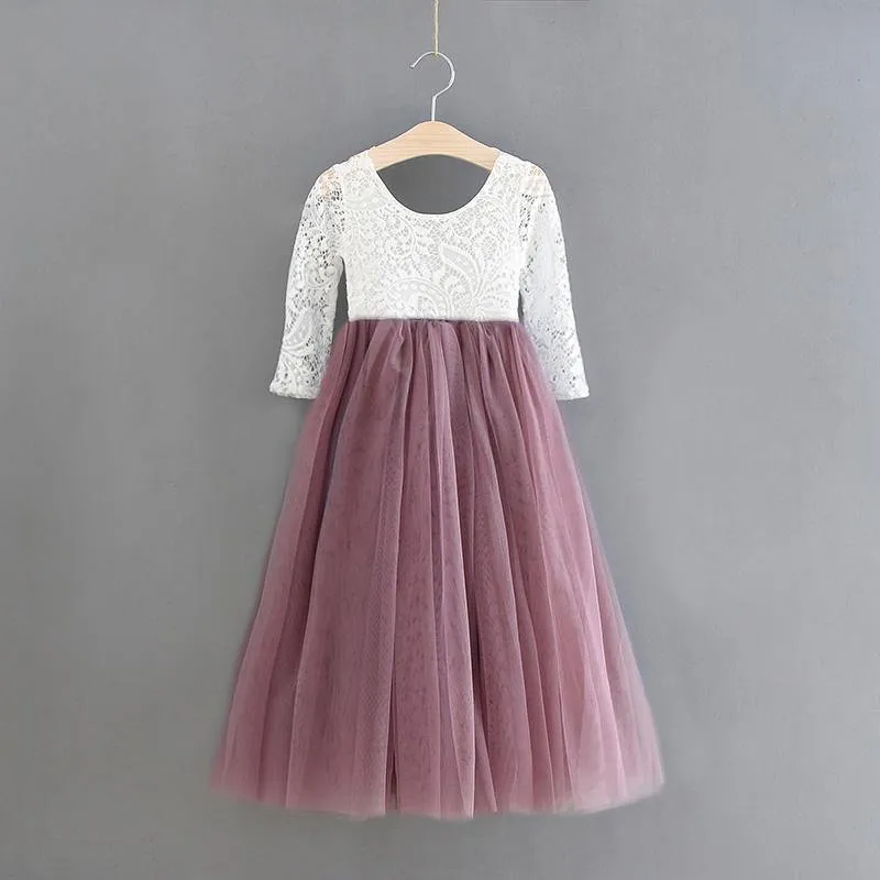 Baby Bohemian Classic Long Sleeve Dress - Heather
