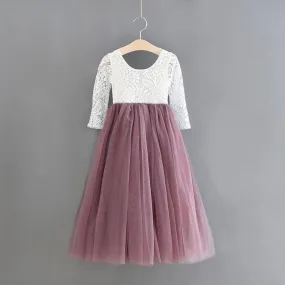 Baby Bohemian Classic Long Sleeve Dress - Heather
