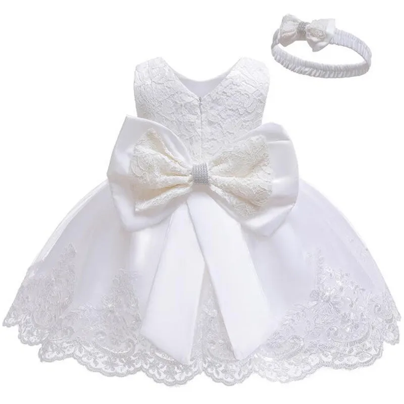 Baby Bow Dress & Matching Hairband (3M-24M)