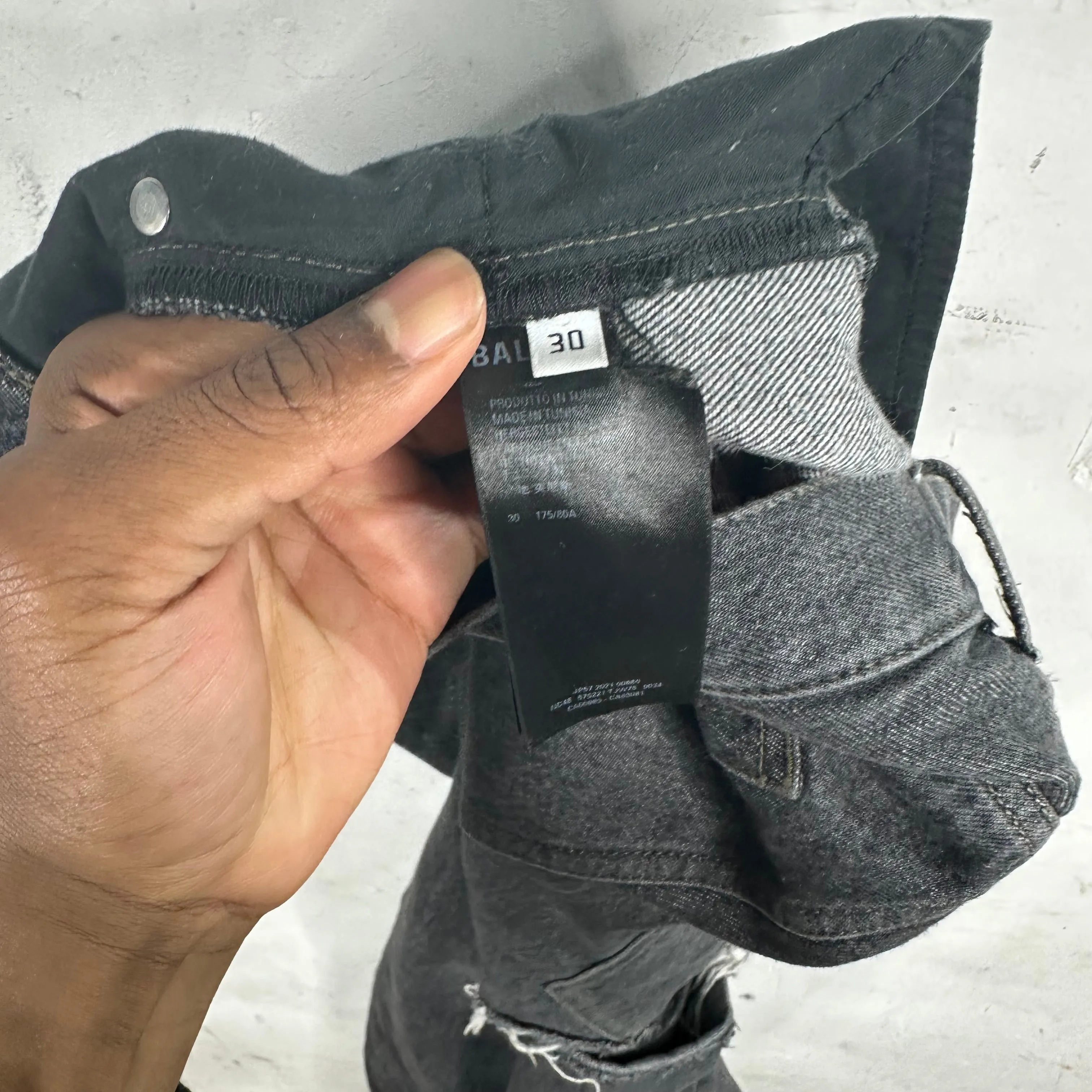 Balenciaga Cheek Rip Jeans