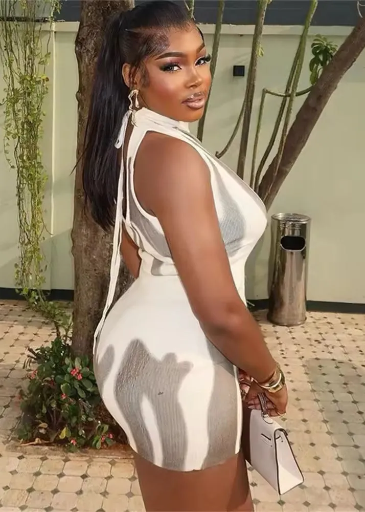 Battistina Backless Mini Dress