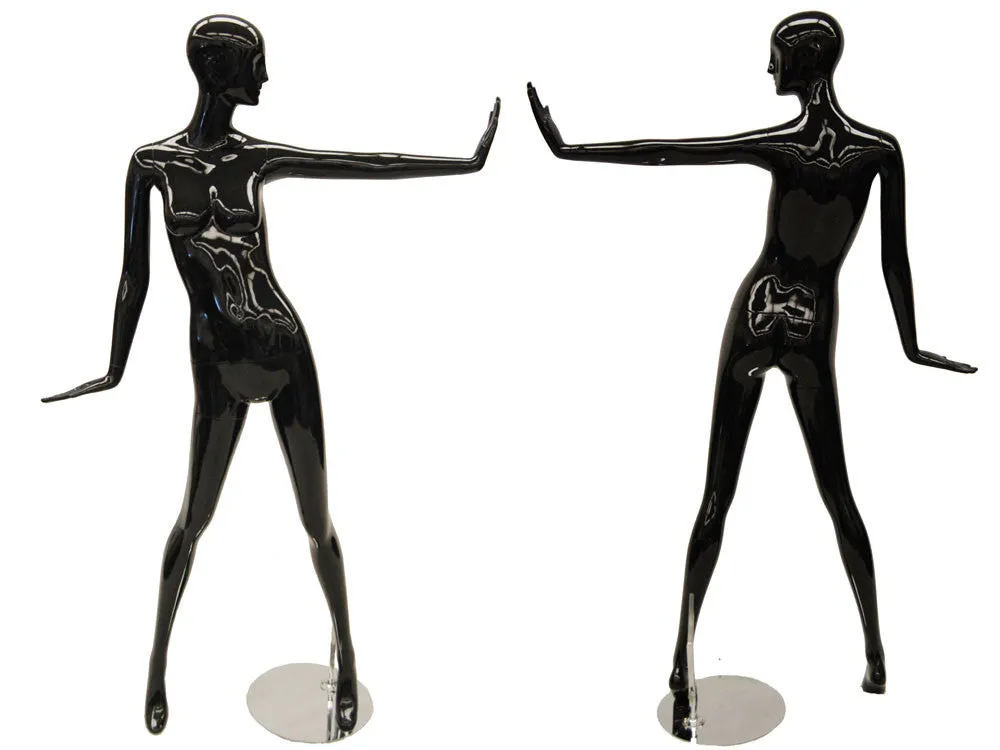 Black Abstract Female Mannequin MM-RXD06BK