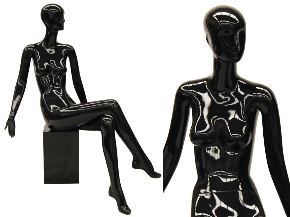 Black Abstract Female Mannequin MM-RXD08BK