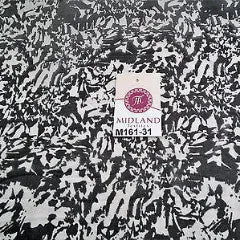 Black and White Abstract printed chiffon fabric 44" wide M161-31 Mtex