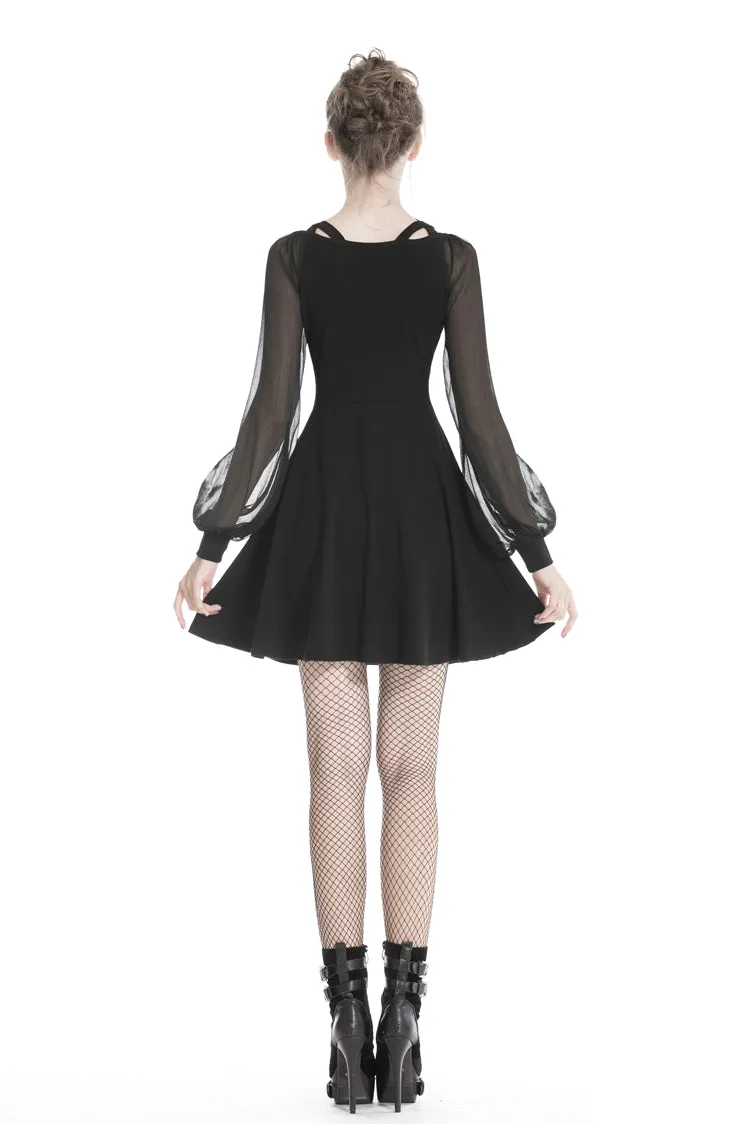 Black punk alternative star homecoming dresses DW330