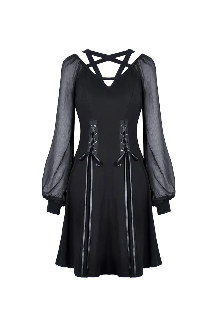 Black punk alternative star homecoming dresses DW330