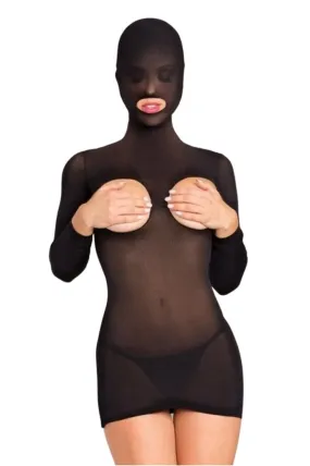 Black Rough Romance Bodystocking