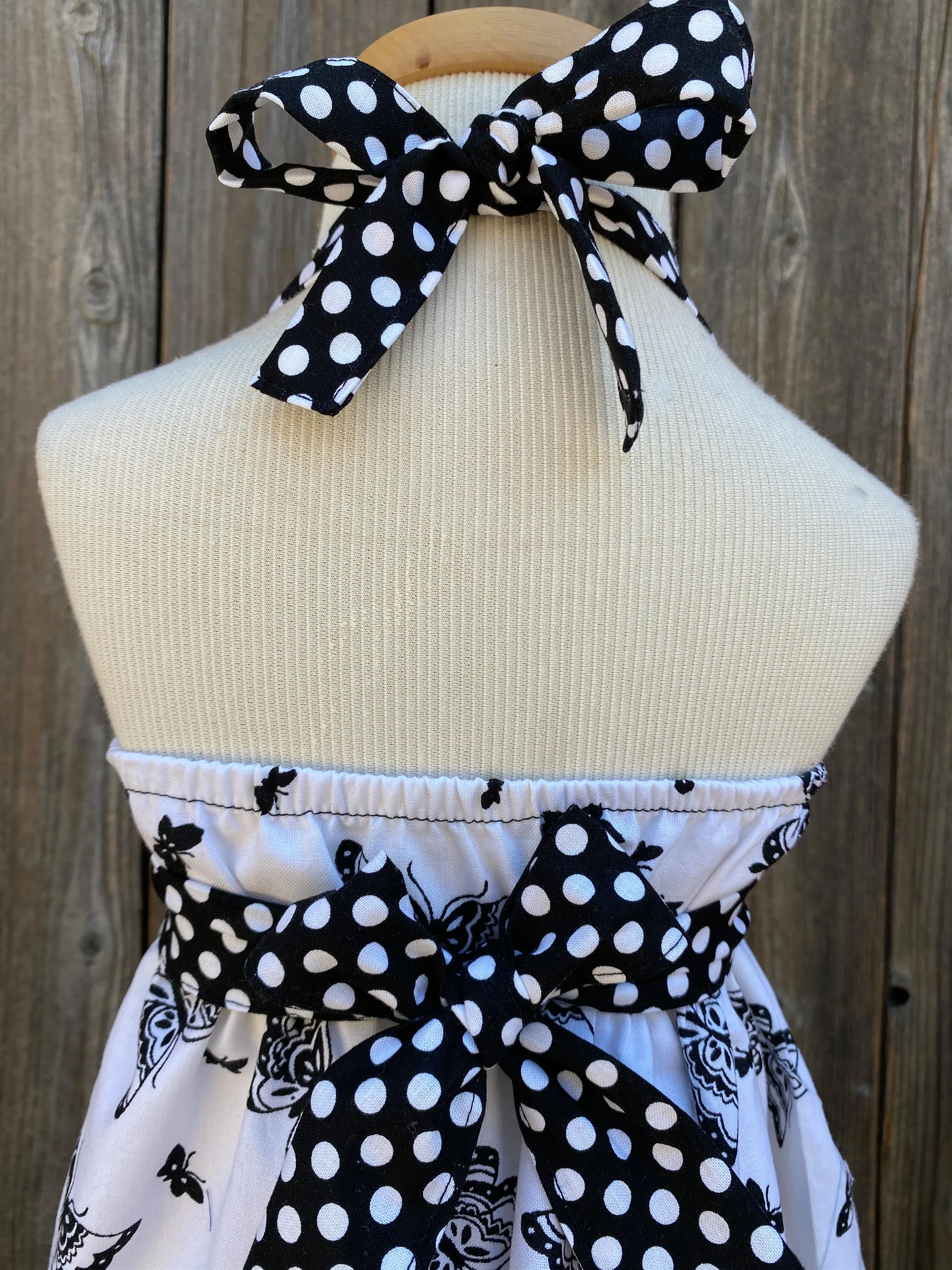 Black White Butterfly Jumper Dress