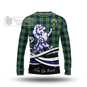 Blackadder Tartan Long Sleeve T-Shirt with Alba Gu Brath Regal Lion Emblem