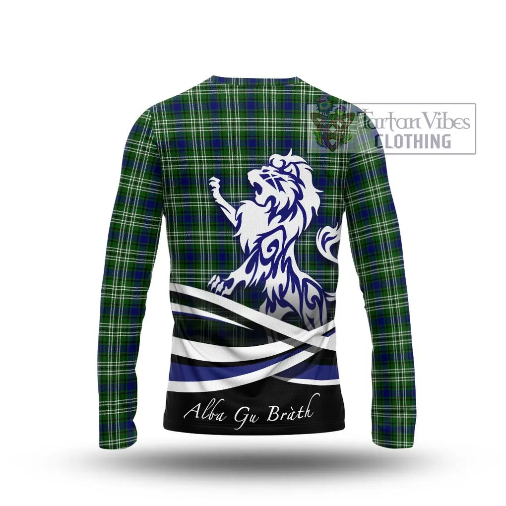 Blackadder Tartan Long Sleeve T-Shirt with Alba Gu Brath Regal Lion Emblem
