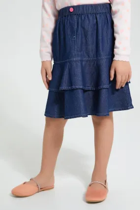 Blue Layered Skirt