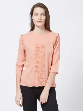 Blush Casual Long Sleeves Top