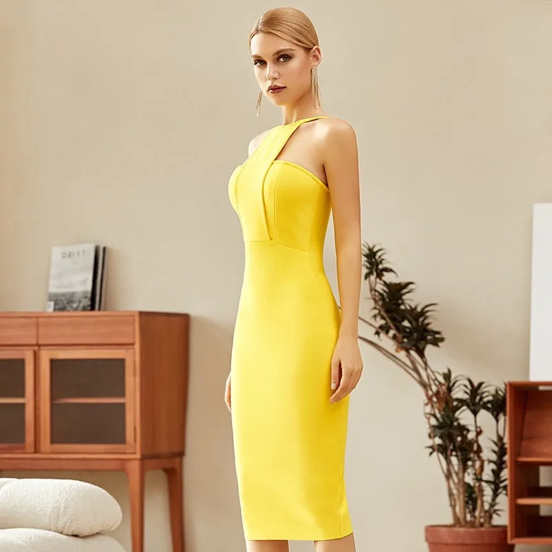 Bodycon Yellow Bandage Dress