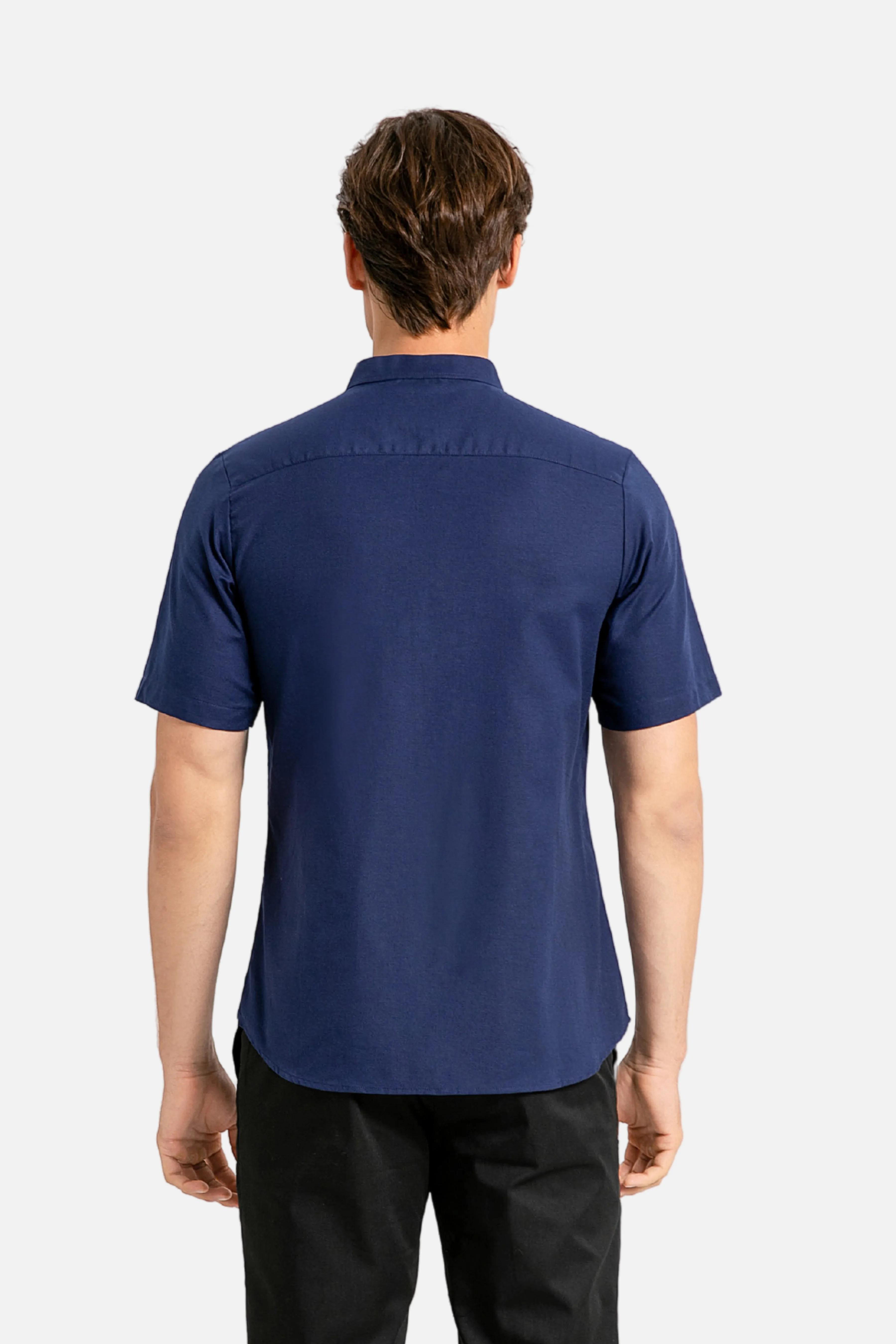 Brydan Navy Blue Shirt, Short Sleeve