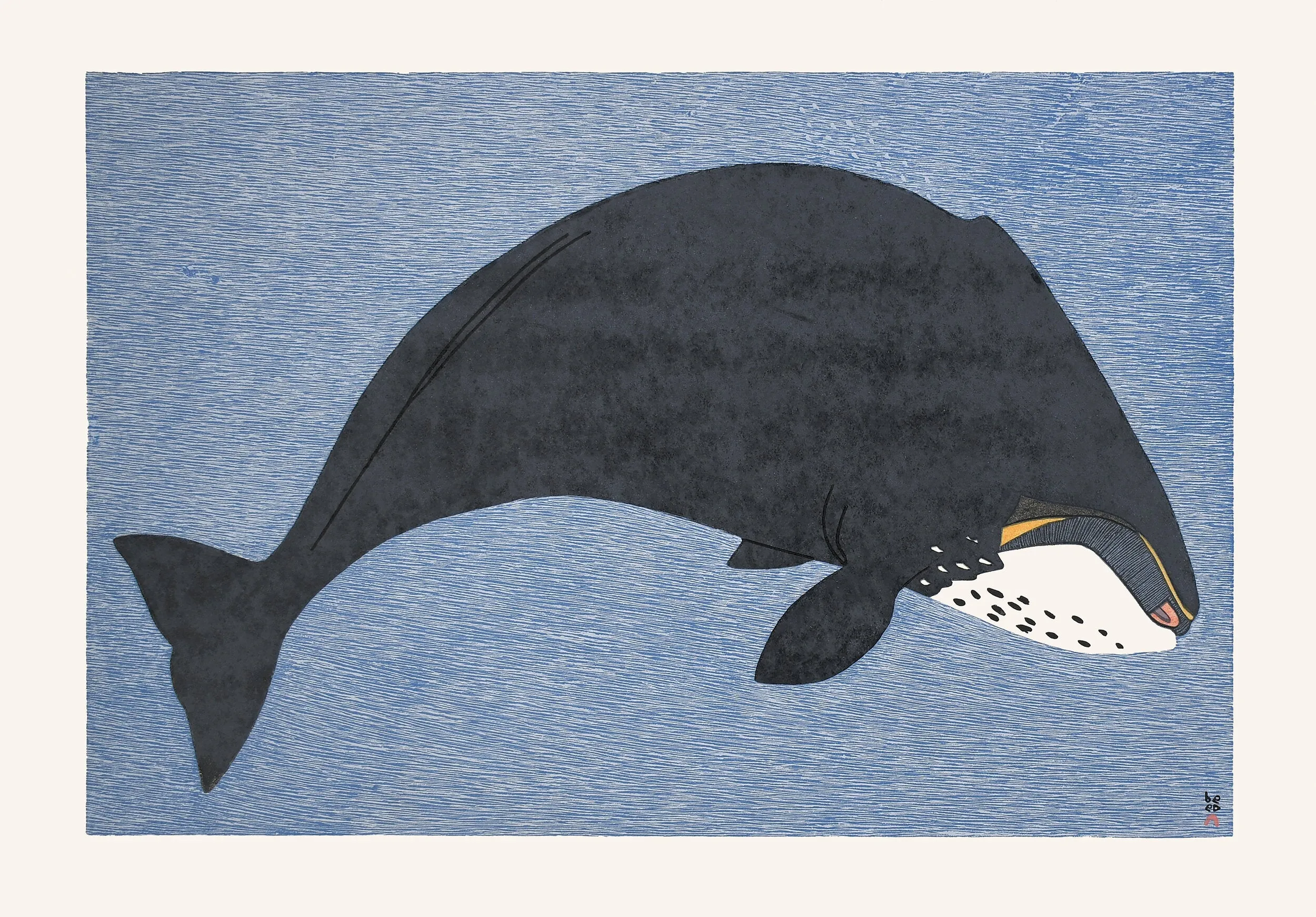 Cape Dorset 2020 Print, Massive Bowhead, Pauojoungie Saggiak