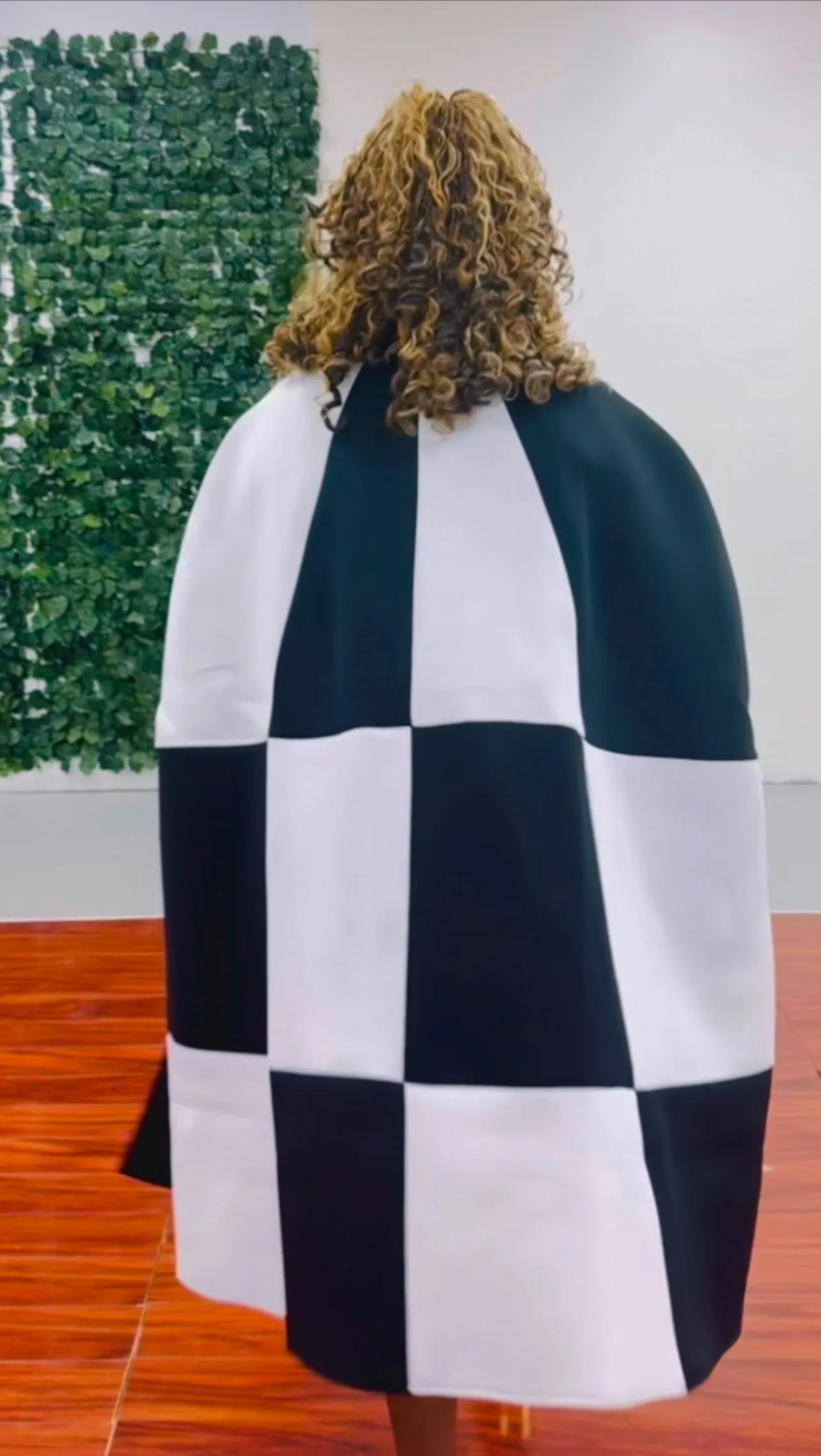 Color Block Cape Dress