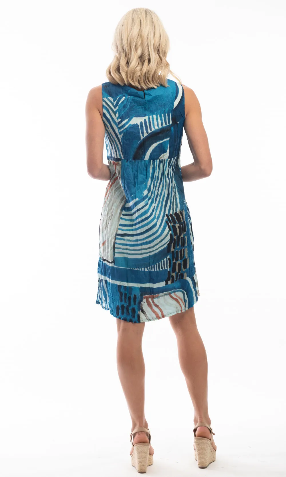 Cotton Dress Shift Sleeveless Reversible Alberobello