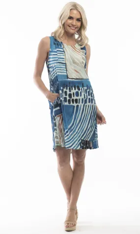 Cotton Dress Shift Sleeveless Reversible Alberobello