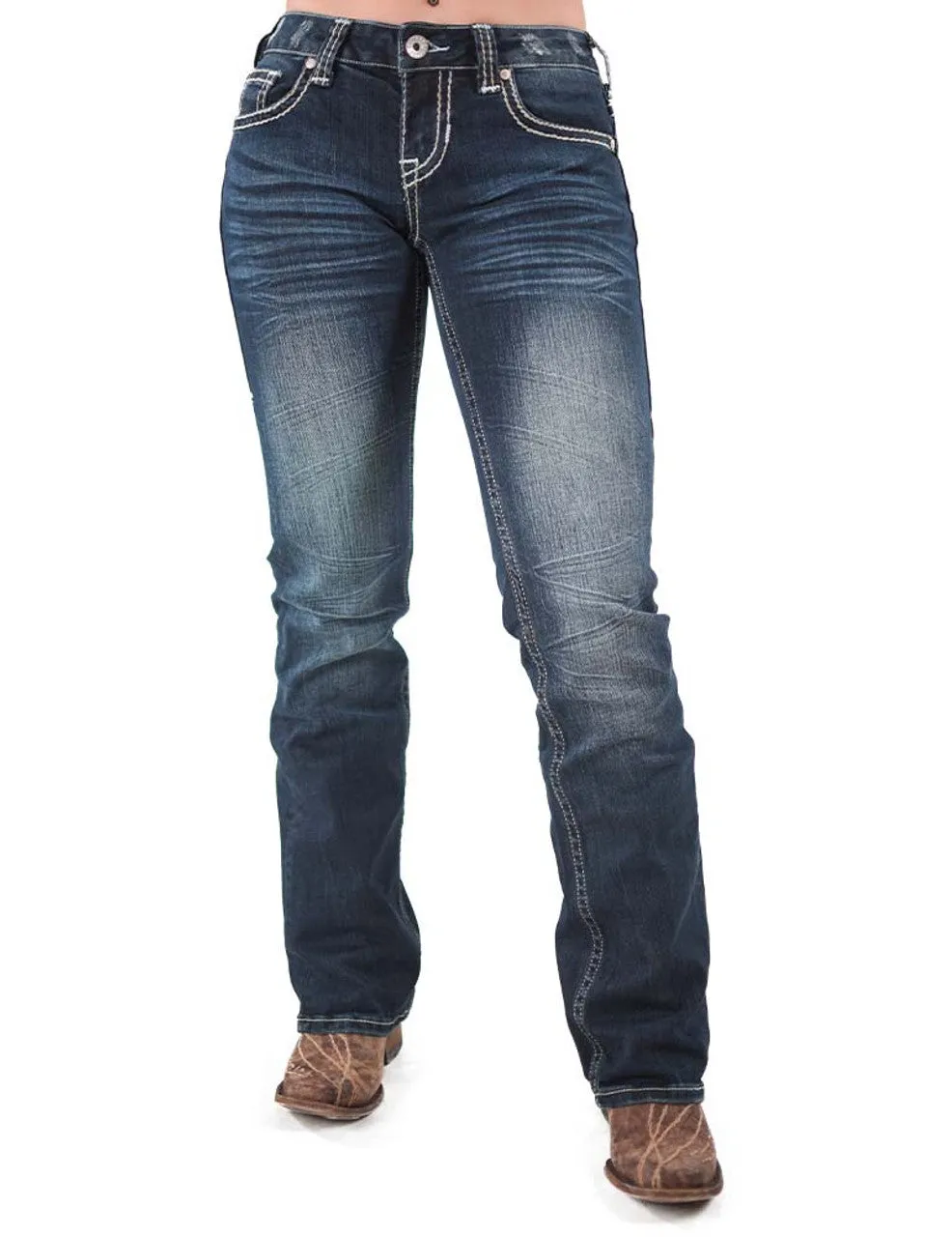 Cowgirl Tuff Ladies Jeans - Mid Rise - High Standard