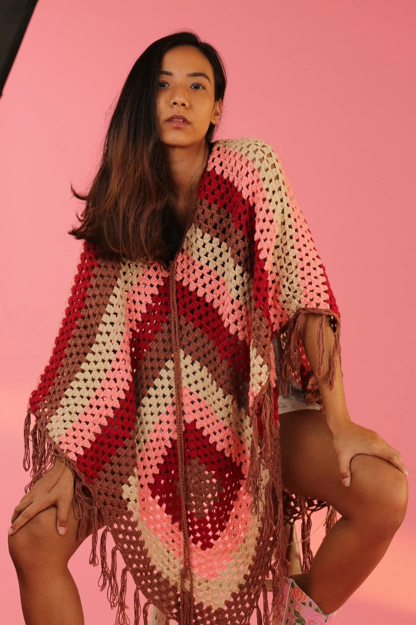 CROCHET KIMONO CAPE INGRID
