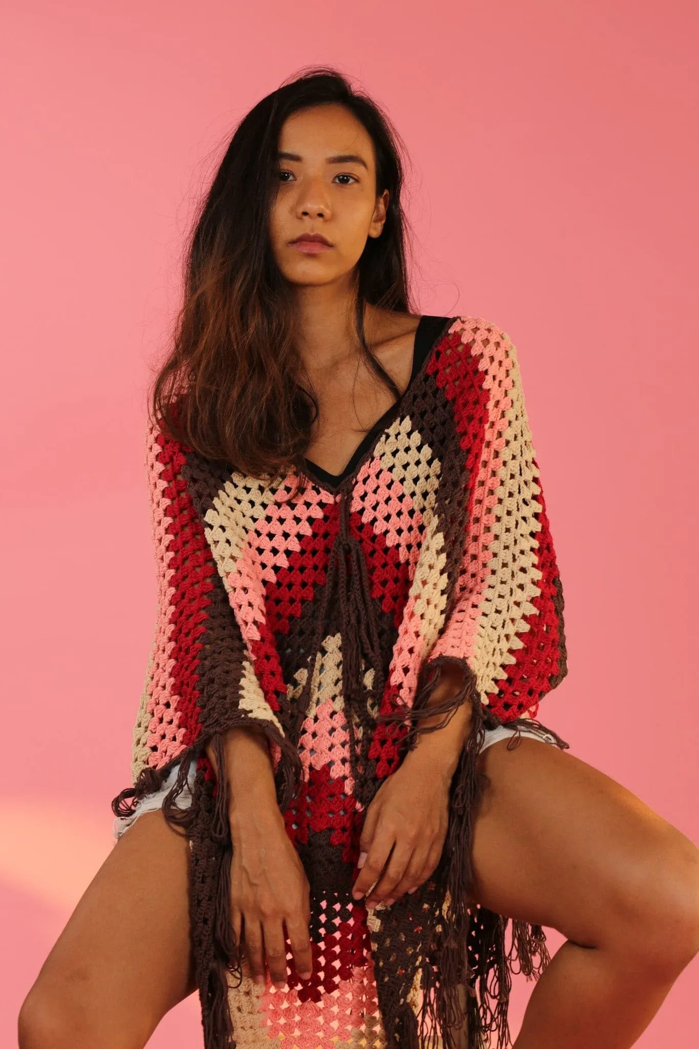 CROCHET KIMONO CAPE INGRID