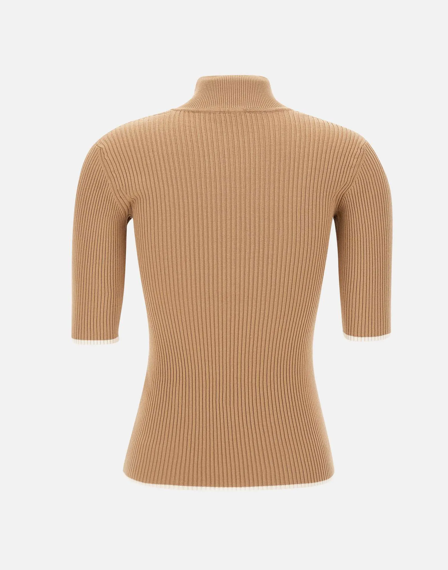 Daily Camel Turtleneck Slim Fit Sweater