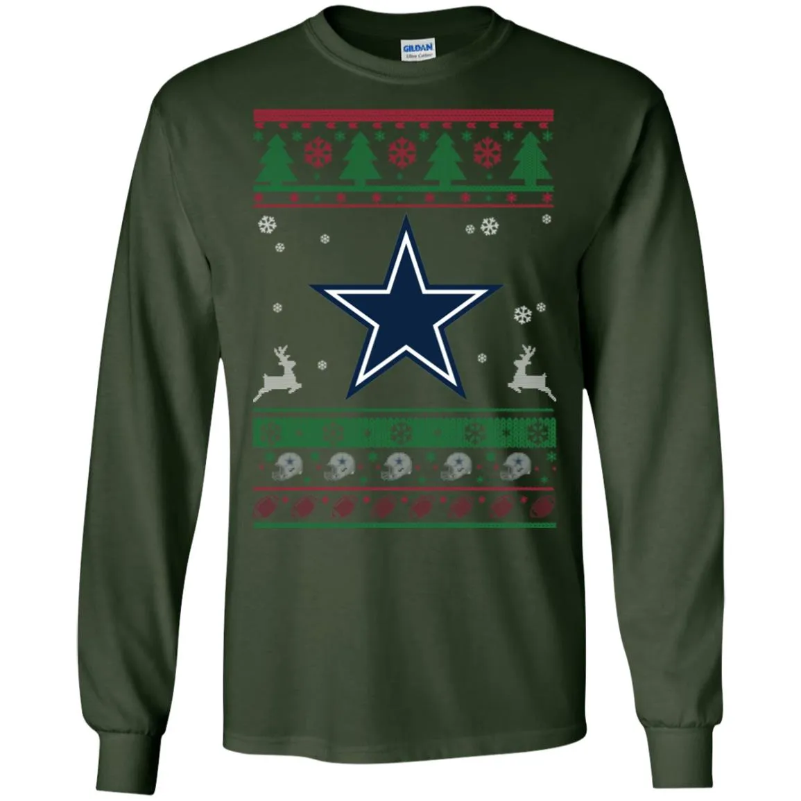 Dallas Cowboys Logo Football Teams Ugly Christmas Sweater Men Long SLeeve Shirt