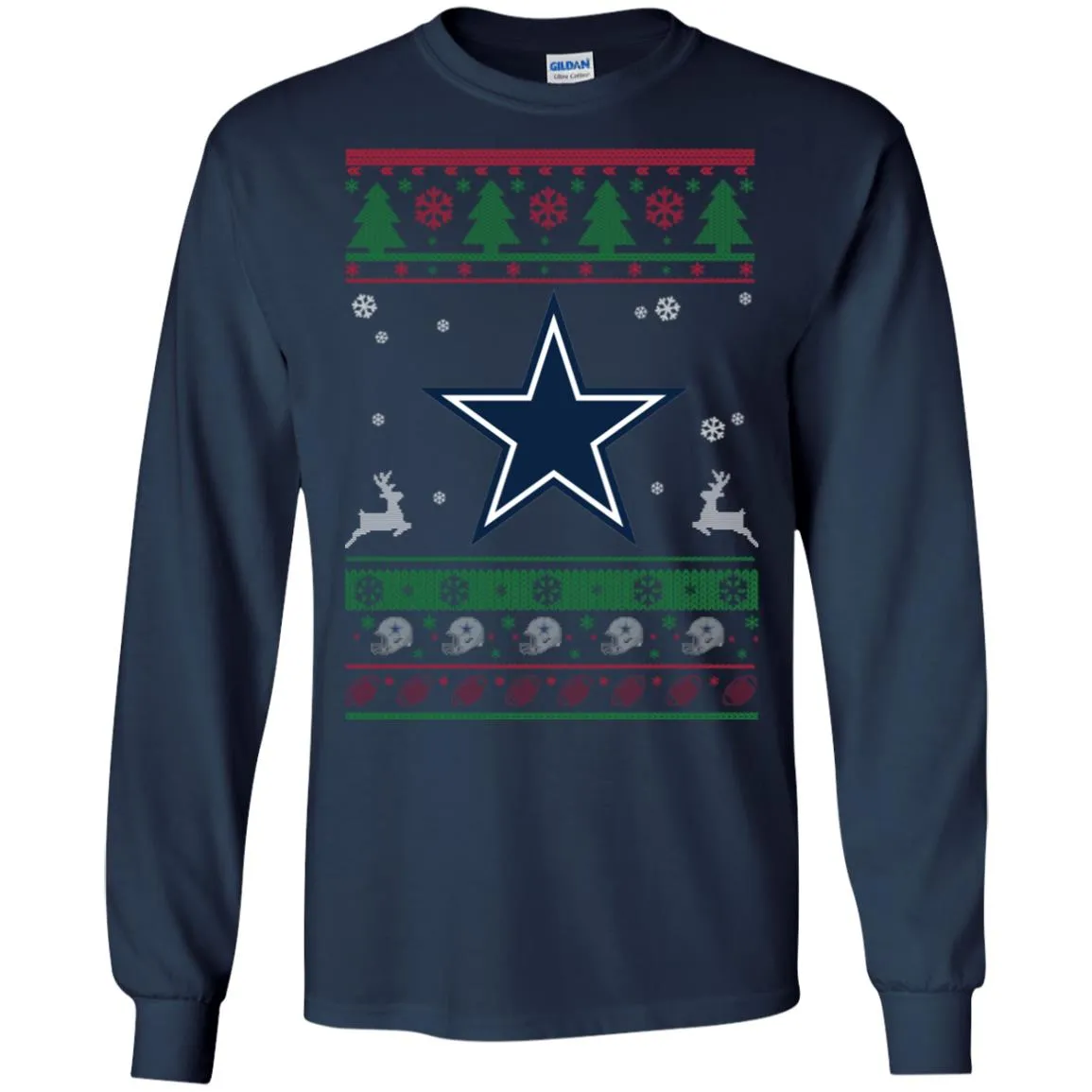 Dallas Cowboys Logo Football Teams Ugly Christmas Sweater Men Long SLeeve Shirt