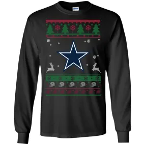 Dallas Cowboys Logo Football Teams Ugly Christmas Sweater Men Long SLeeve Shirt