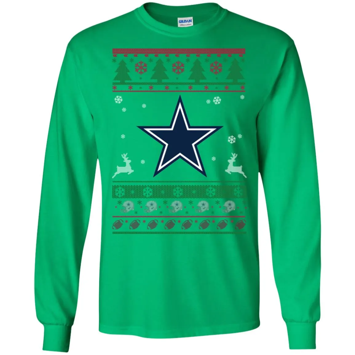 Dallas Cowboys Logo Football Teams Ugly Christmas Sweater Men Long SLeeve Shirt