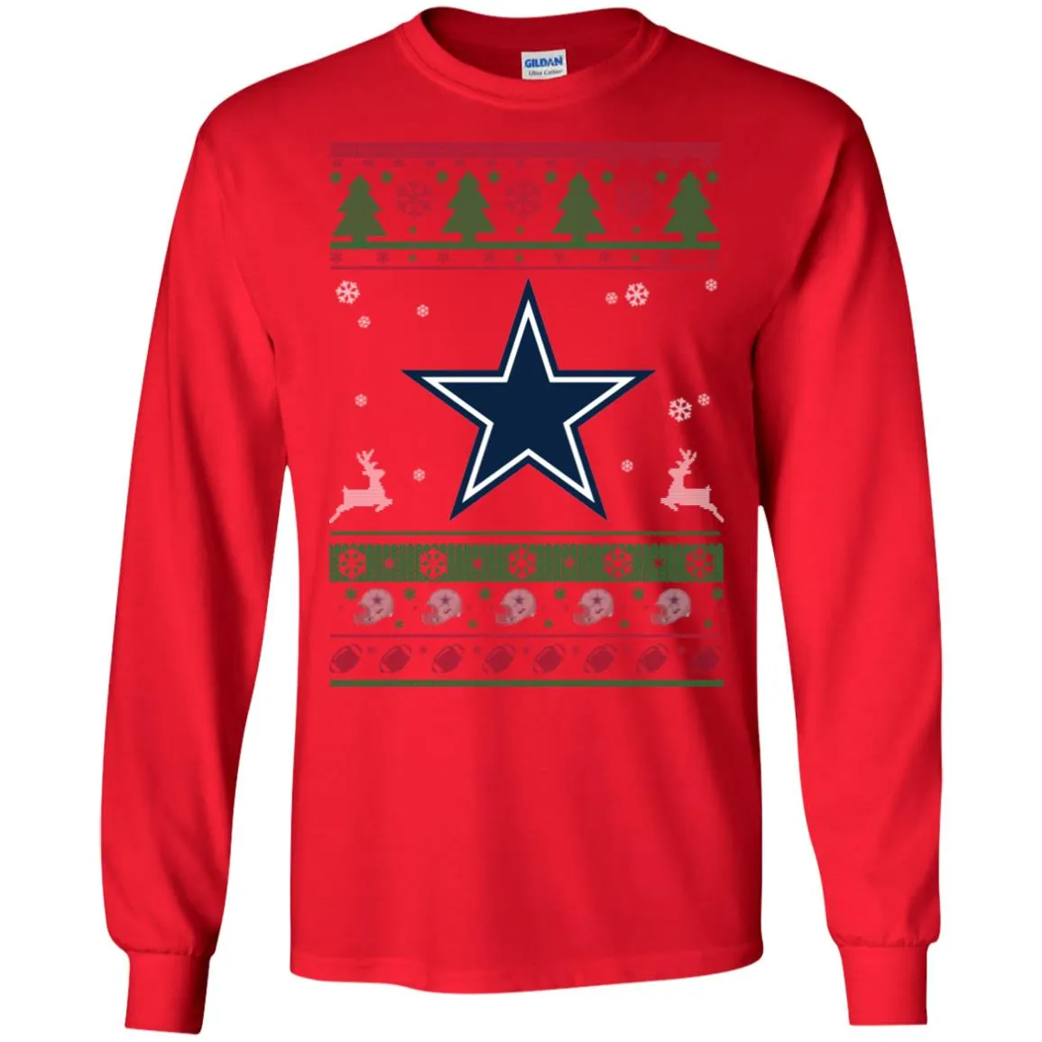 Dallas Cowboys Logo Football Teams Ugly Christmas Sweater Men Long SLeeve Shirt
