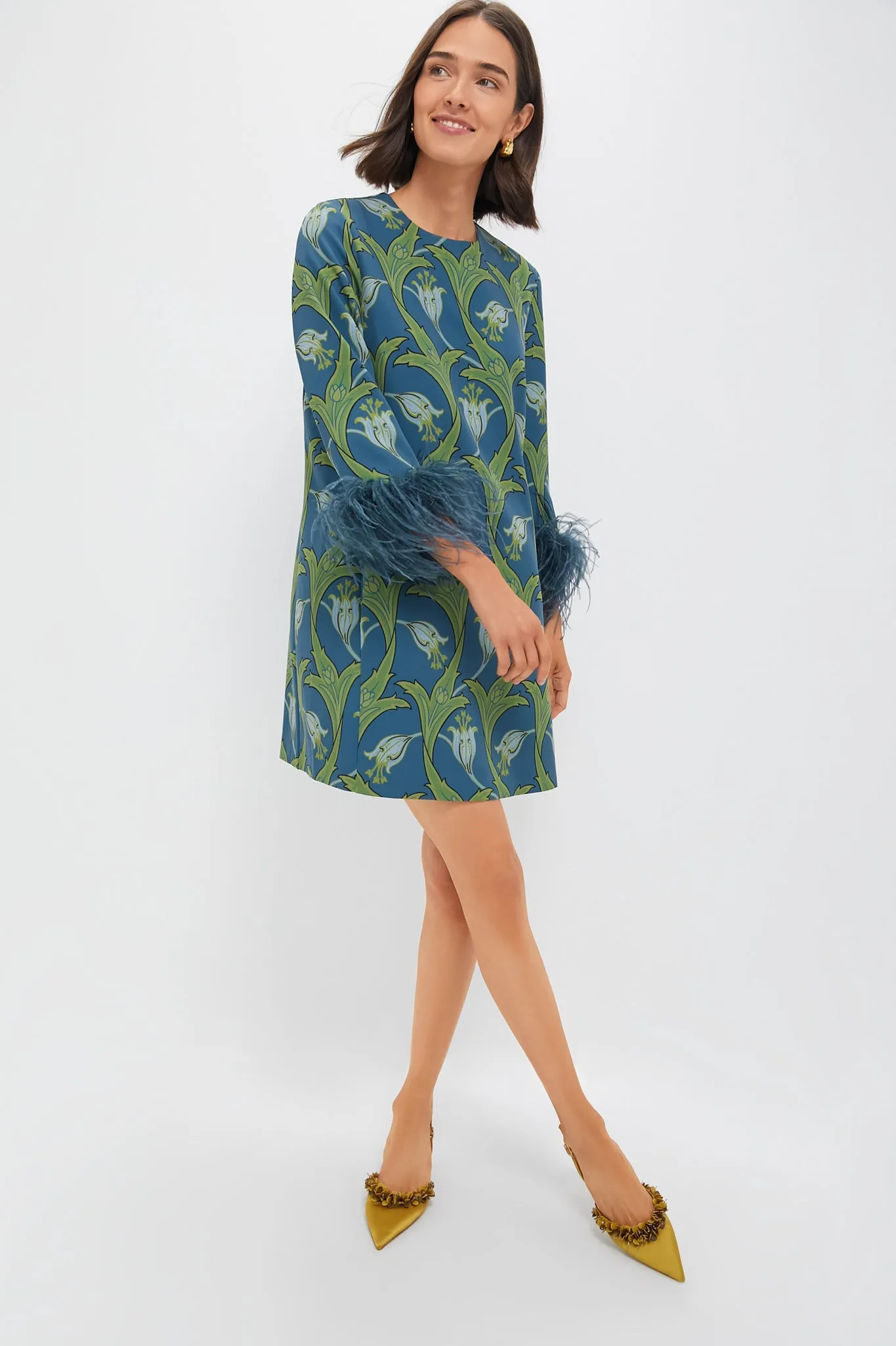 Deco Floral Feather Mod Mary Dress