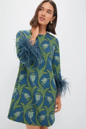Deco Floral Feather Mod Mary Dress