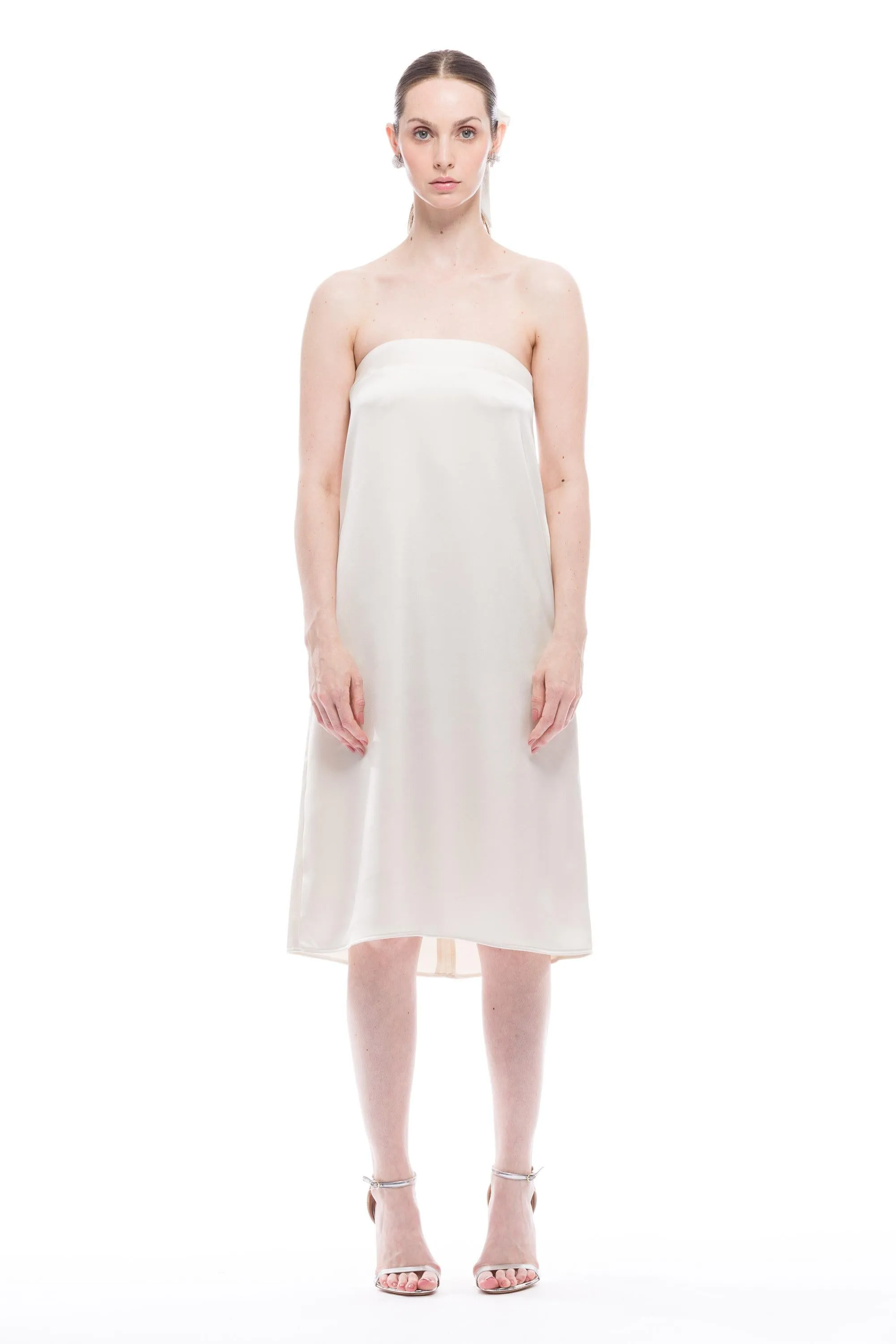 Delia Strapless Dress Satin