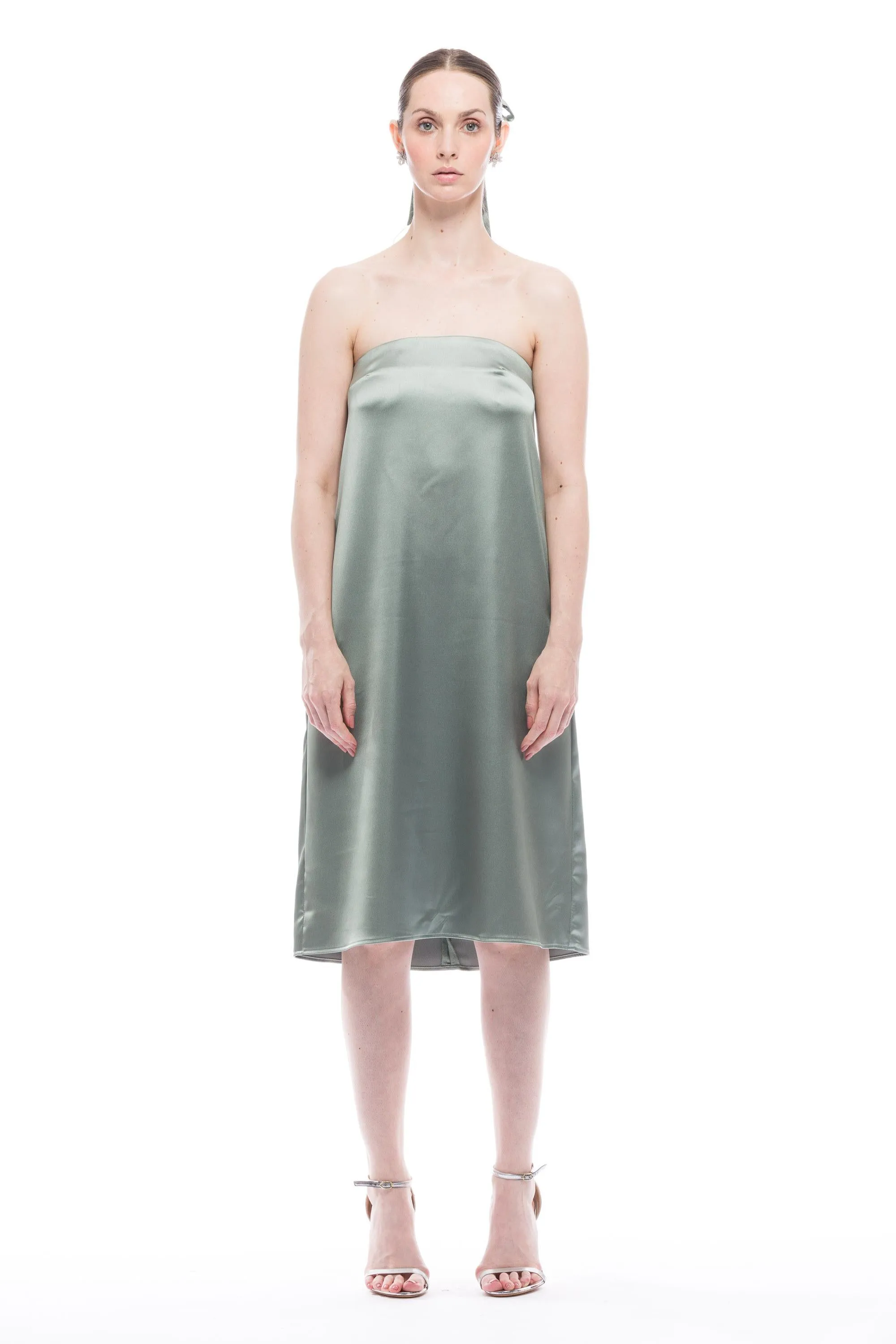 Delia Strapless Dress Satin