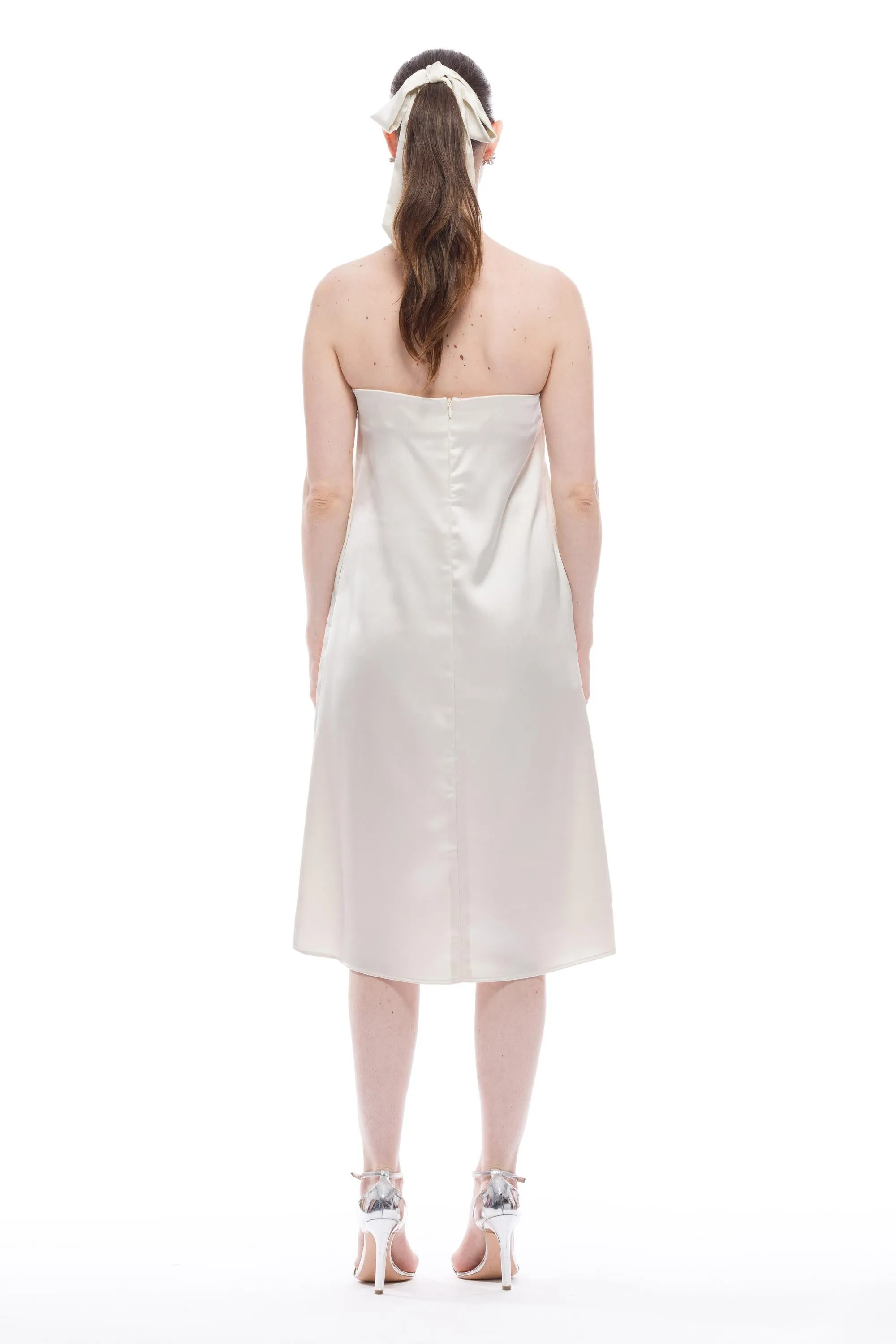 Delia Strapless Dress Satin