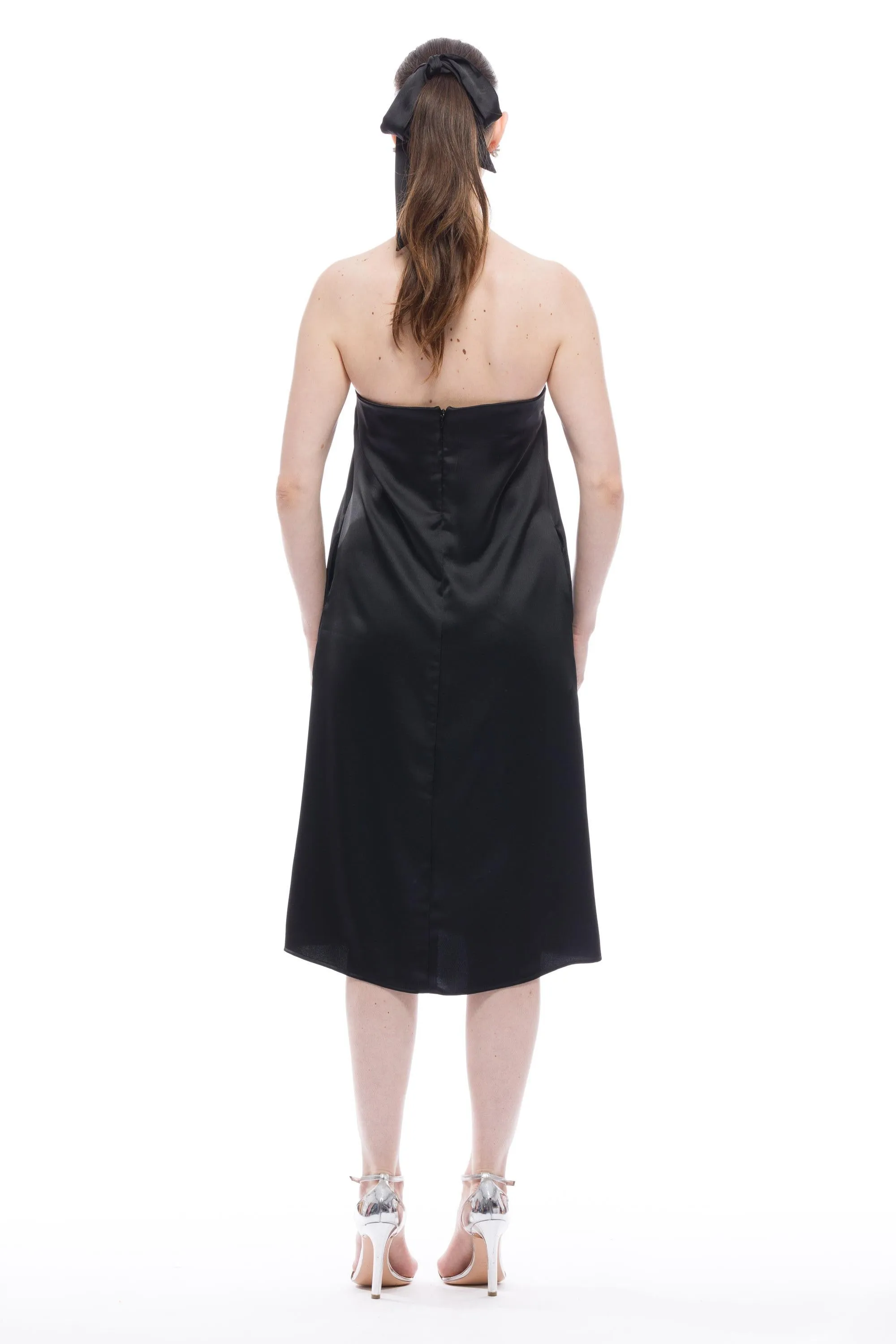 Delia Strapless Dress Satin
