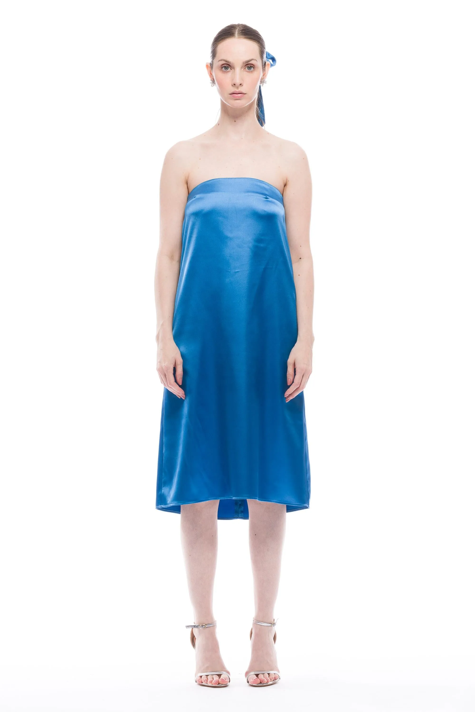Delia Strapless Dress Satin