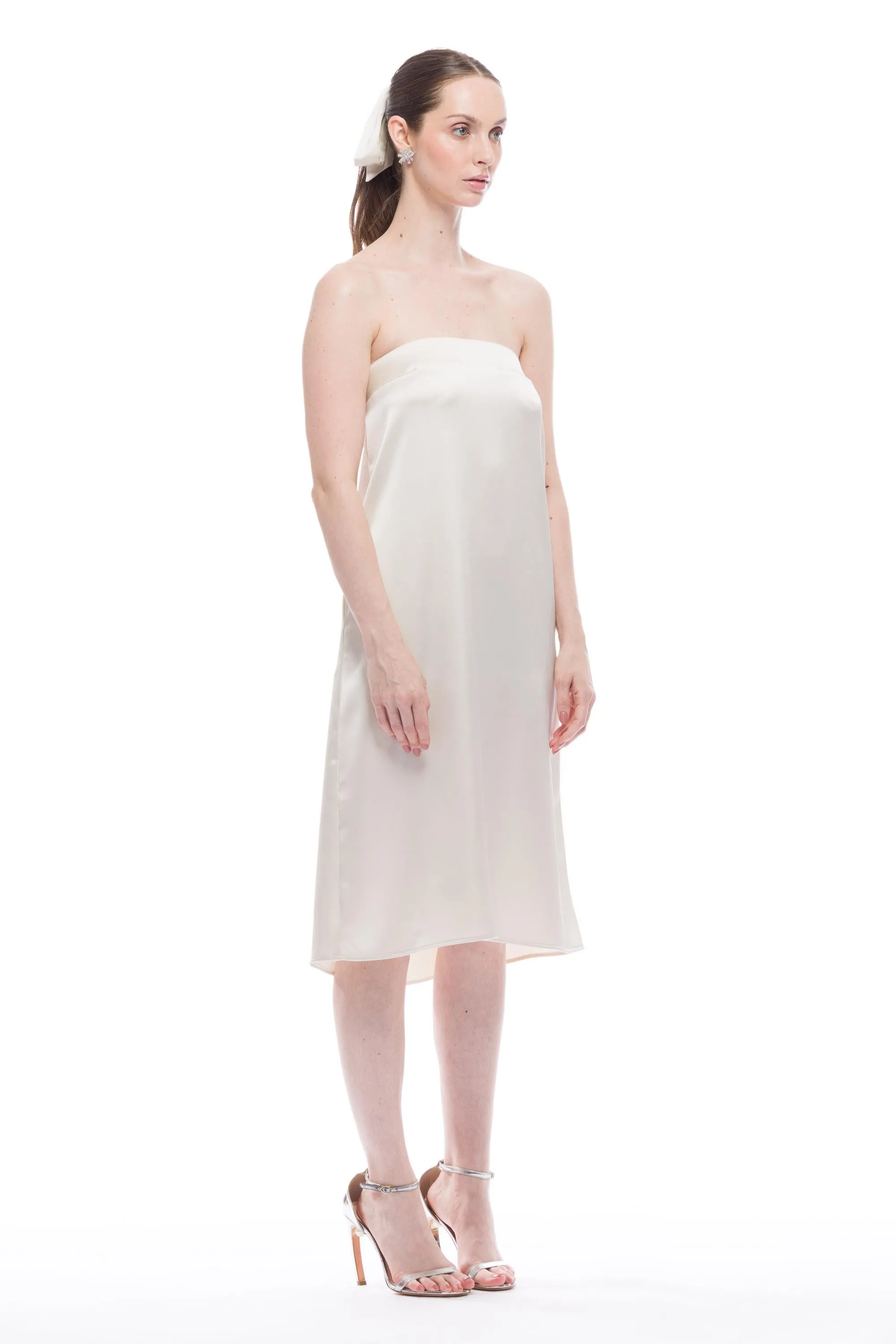 Delia Strapless Dress Satin