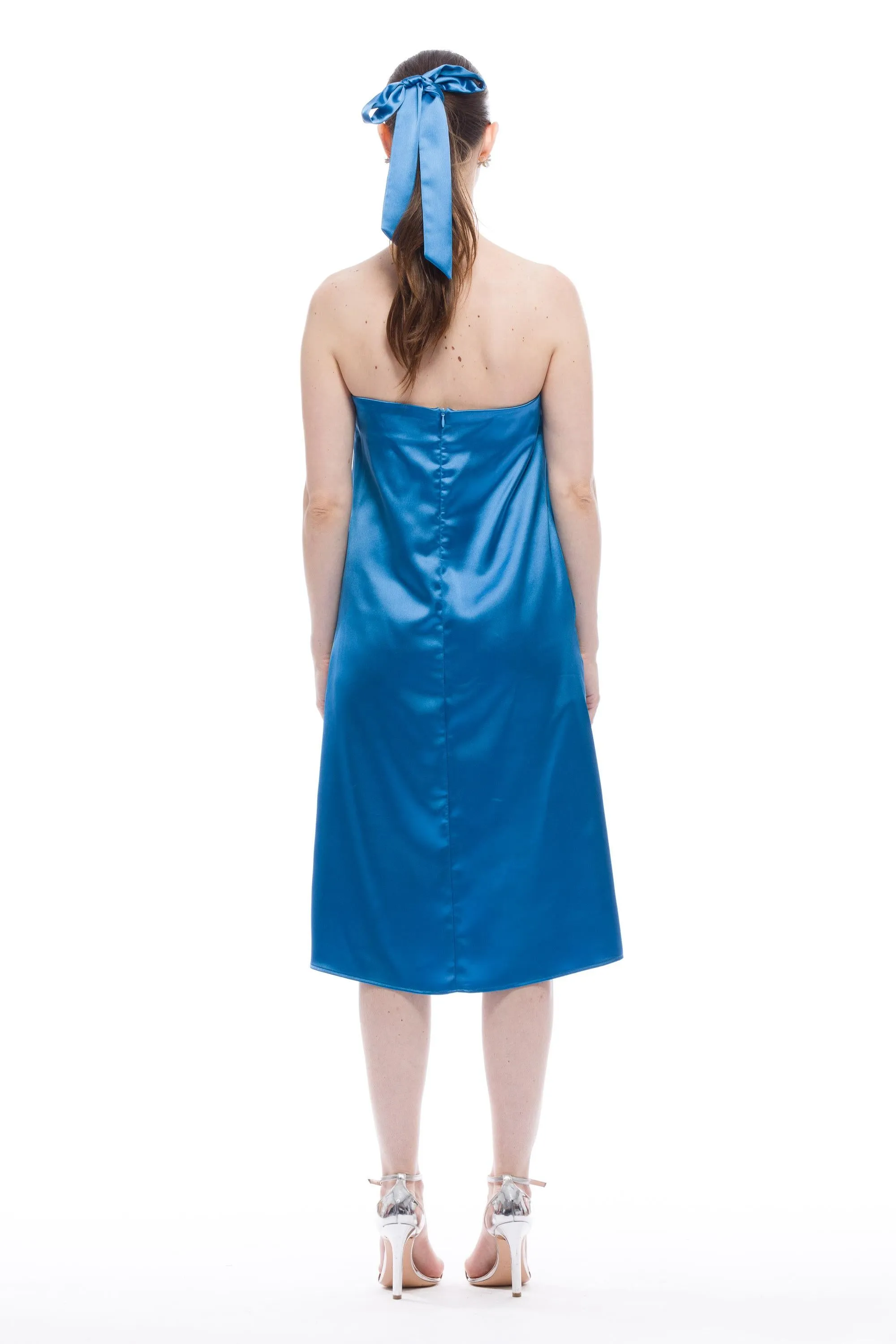 Delia Strapless Dress Satin