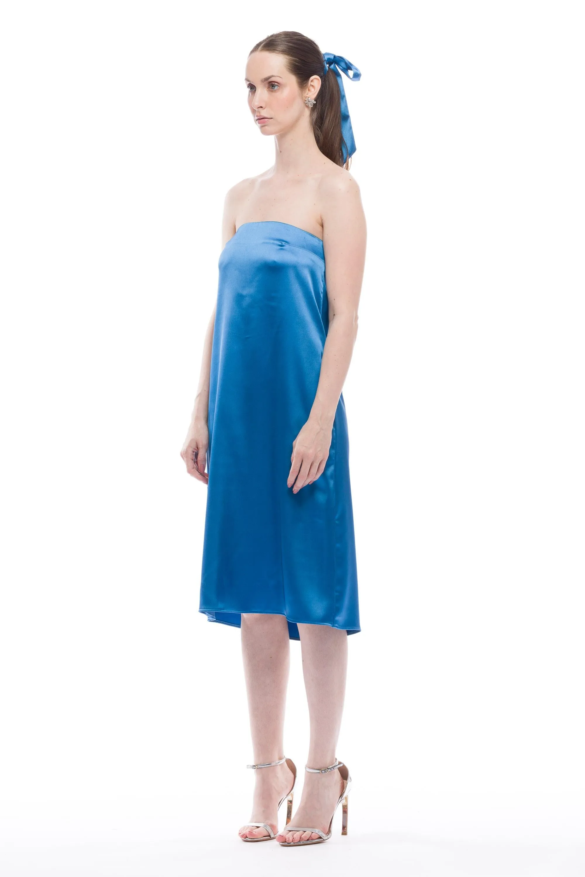 Delia Strapless Dress Satin