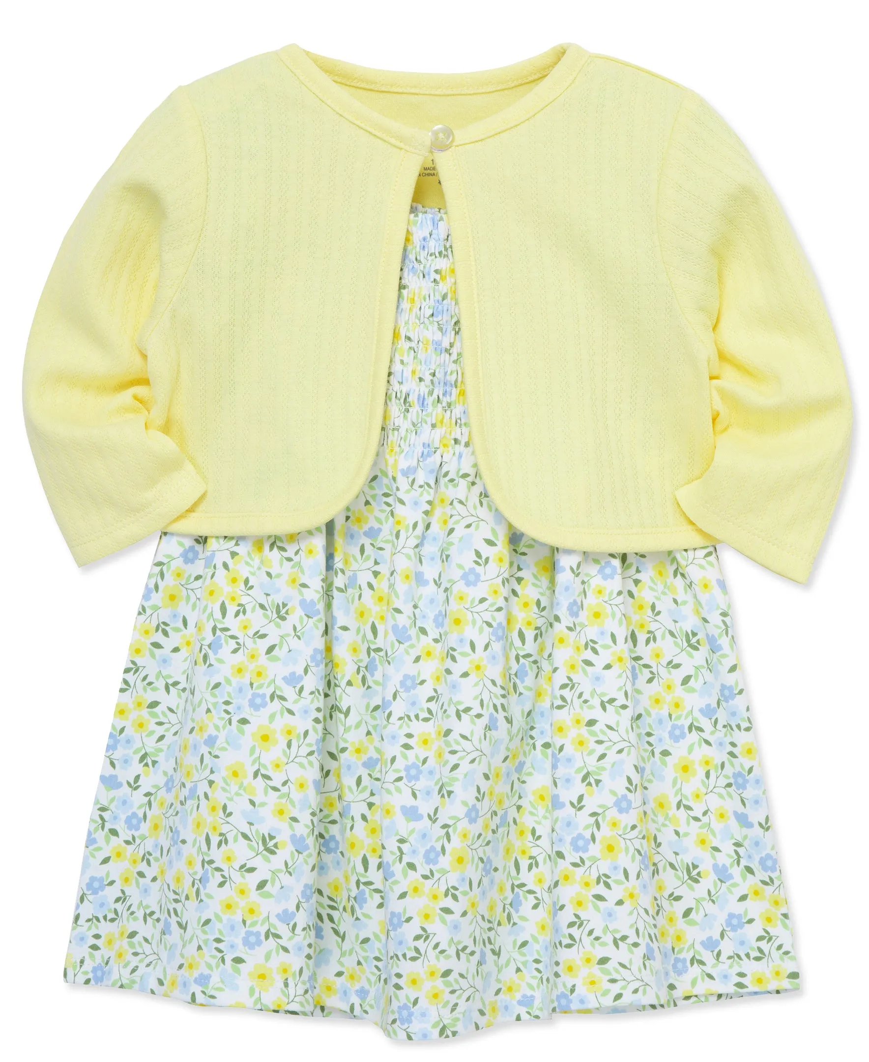 Ditsy Floral Knit Dress Set (2T-4T)